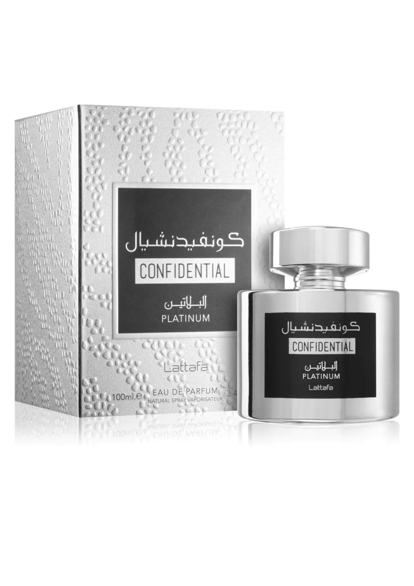 Confidential Platinum 100ml Lattafa Eau de Parfum Mixte